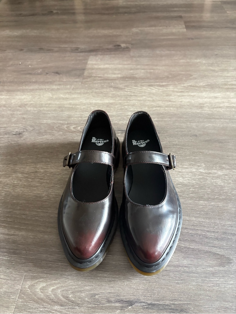 Dr. Martens Women's Burgundy Mary Jane Platform Loafers